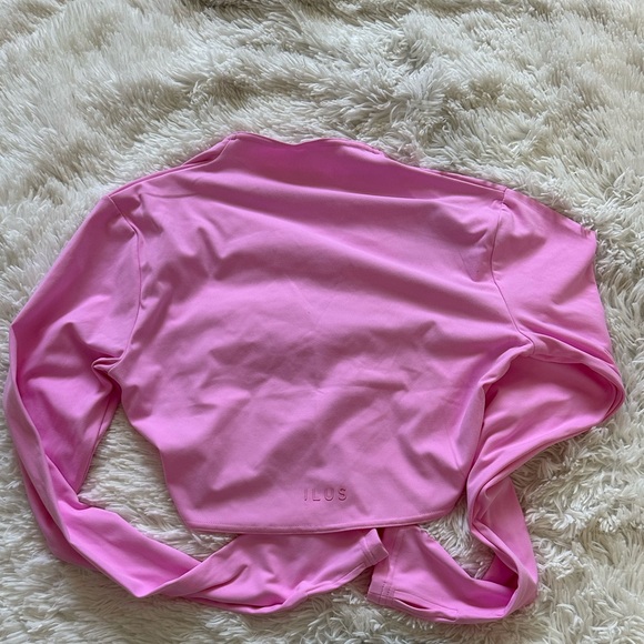 ILUS Bare Short Bodysuit and Confidence Bolero Set in Pastel Bubble Gum Pink - Picture 13 of 13